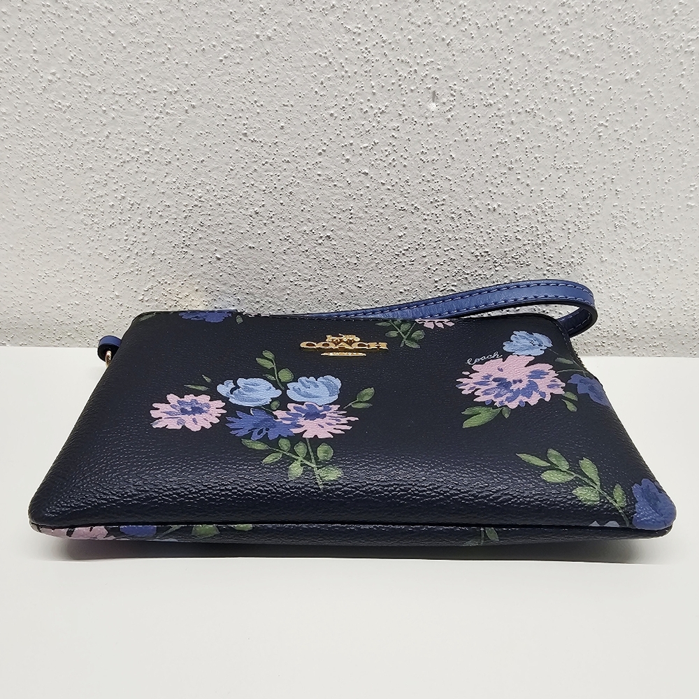 Coach Floral Corner Zip Wristlet - Picture 5 of 12